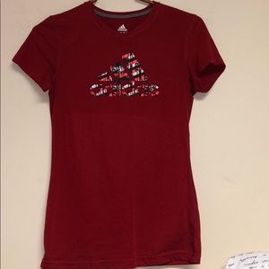 Adidas athletic short sleeve shirt